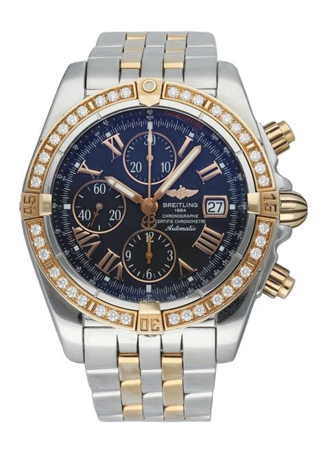 breitling diamond bezel men watch